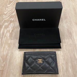 Chanel Card Holder Black Caviar NWT